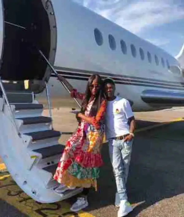 Wizkid And British Supermodel, Naomi Campbell Jet Out To Milan (Photo)